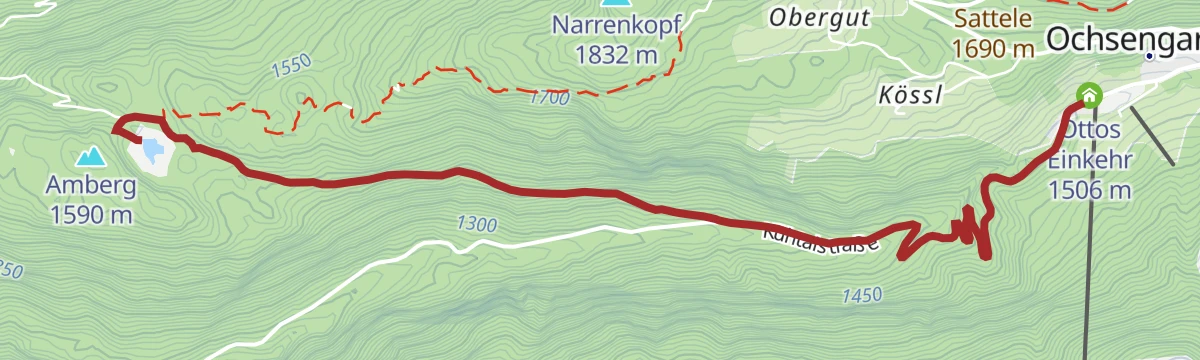 Route map: 6050 Amberger See | Brandsee